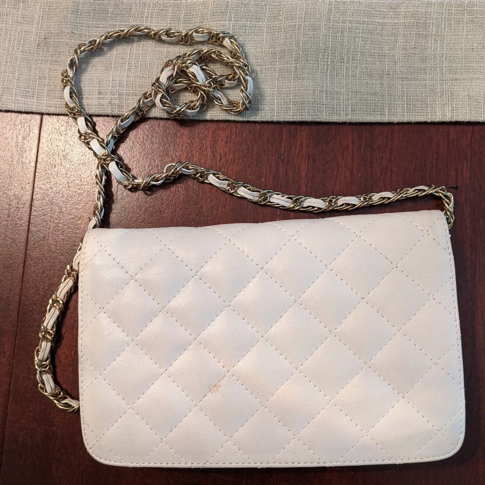 I Magnin White Leather Purse